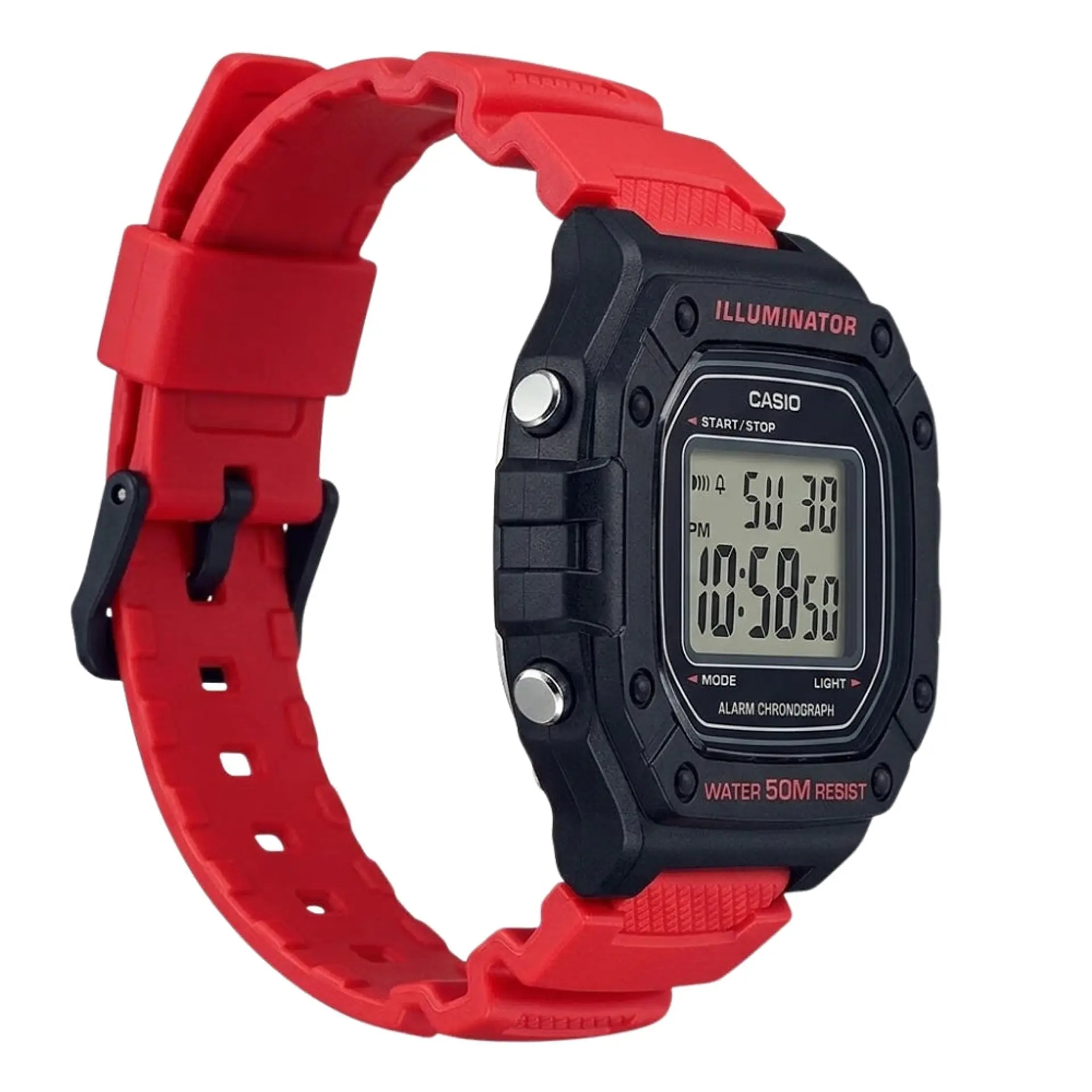 Reloj Digital Casio W_218H_4BV para Hombre en Resina Color Rojo 4