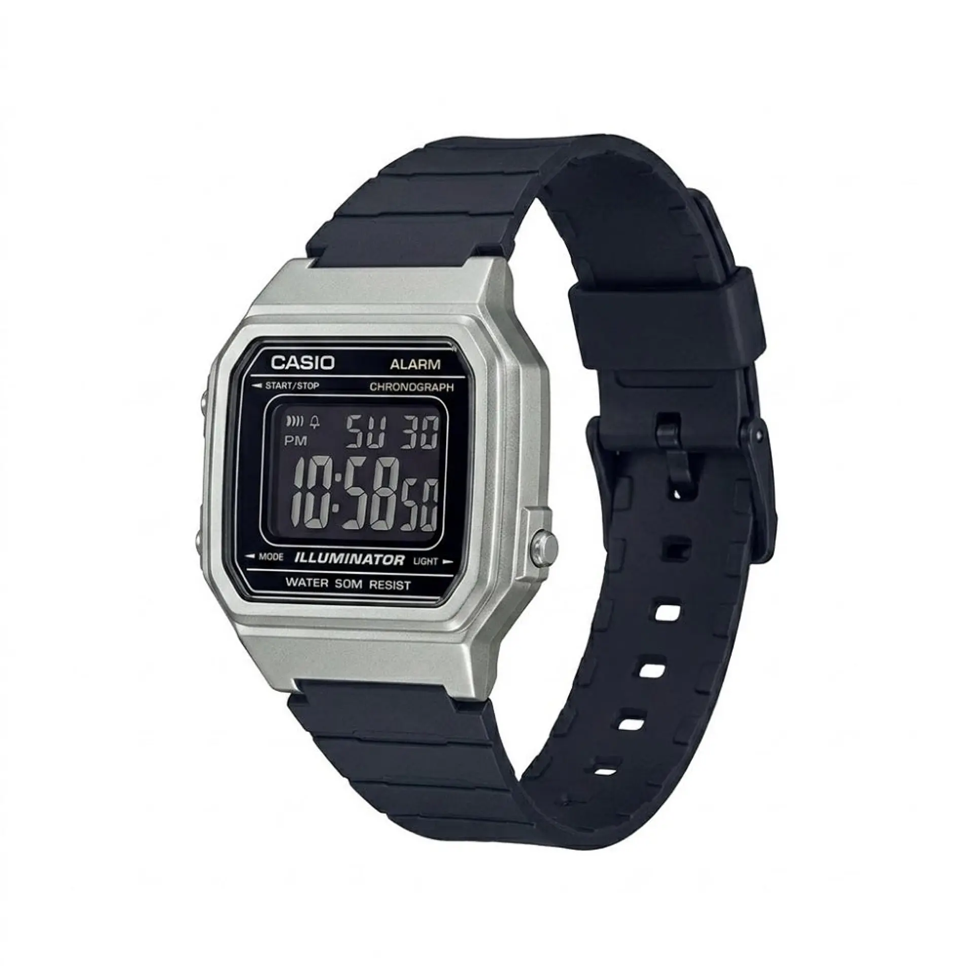 Reloj Digital Casio W217HM-7BVDF Unisex en Resina Color Plateado 4