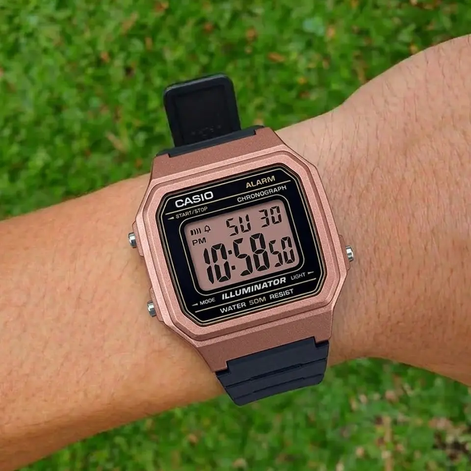Reloj Digital Casio W217HM-5AVDF Unisex en Resina Color Rosado 6