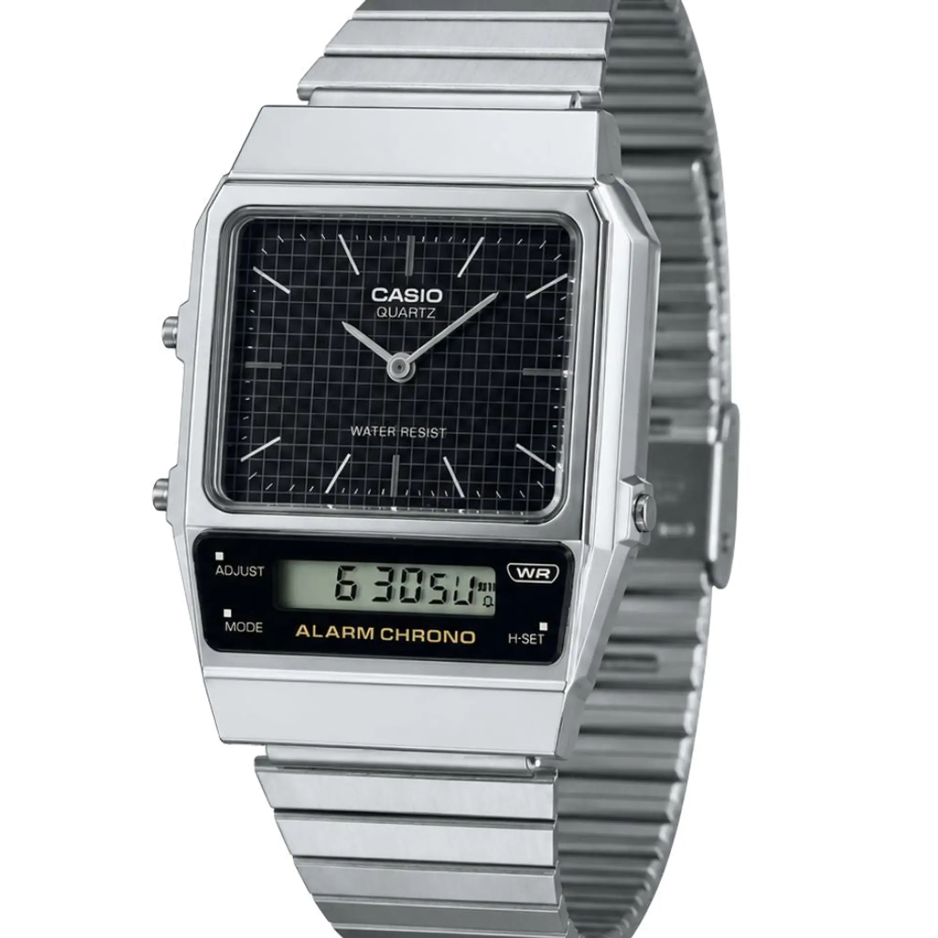 Reloj Digital Casio AQ-800E-1ADF para Hombre en Acero Color Plateado 4