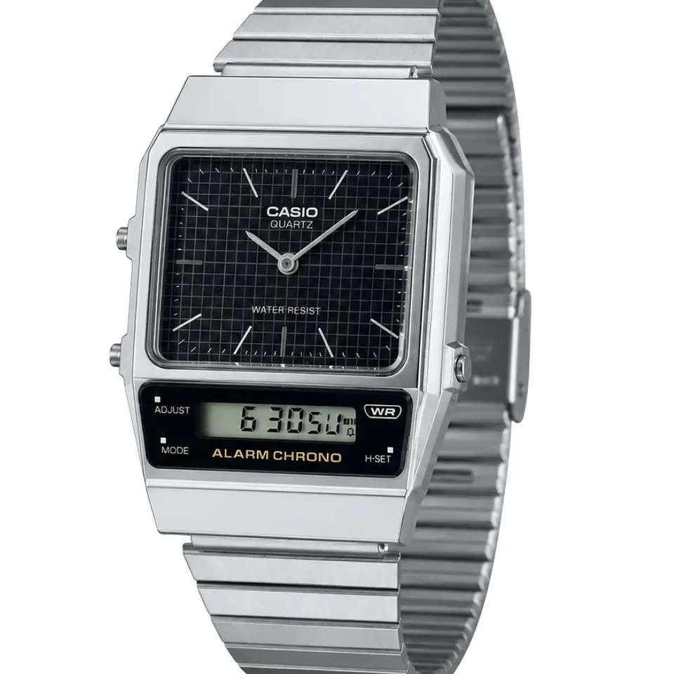 Reloj Digital Casio AQ-800E-1ADF para Hombre en Acero Color Plateado 4