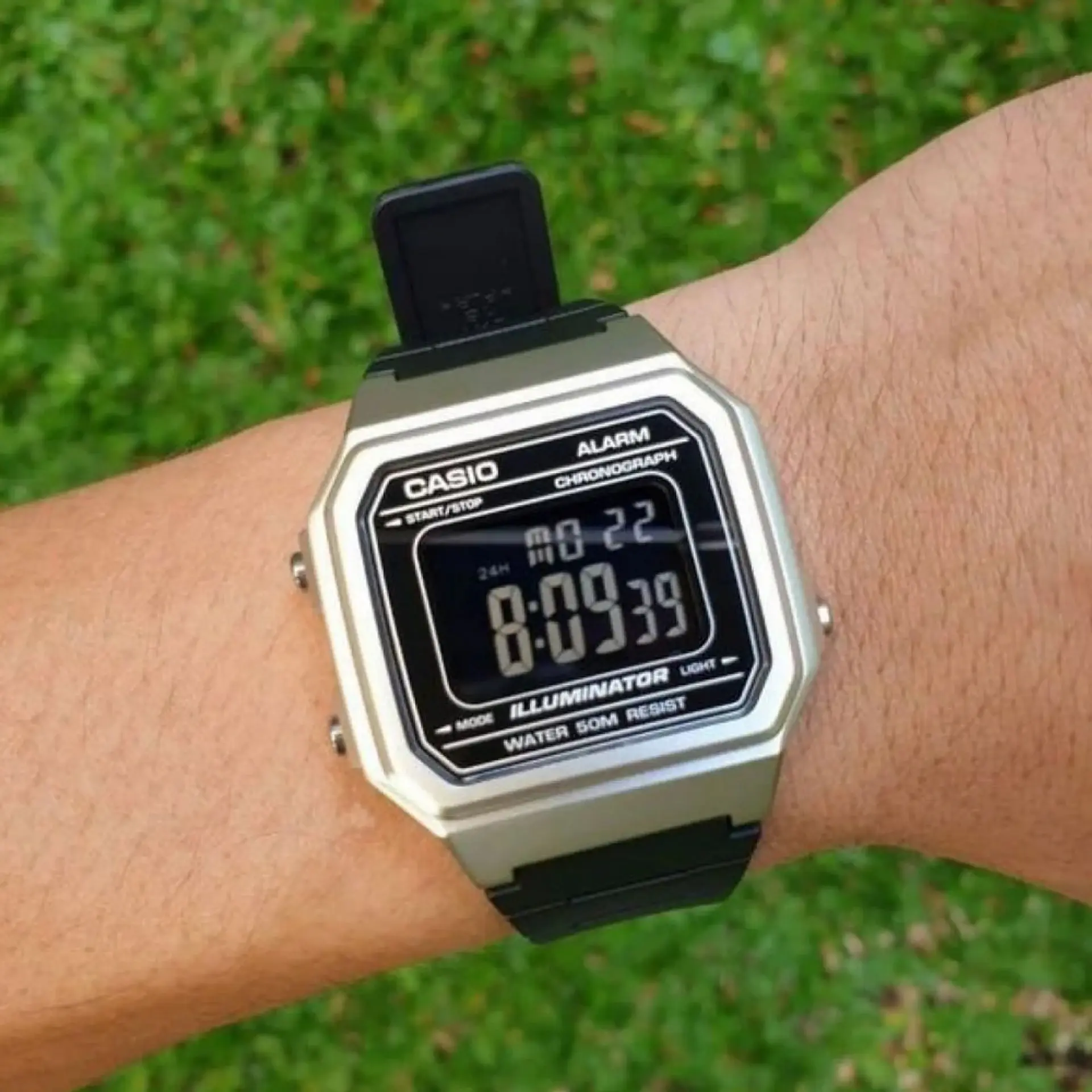 Reloj Digital Casio W217HM-7BVDF Unisex en Resina Color Plateado 6