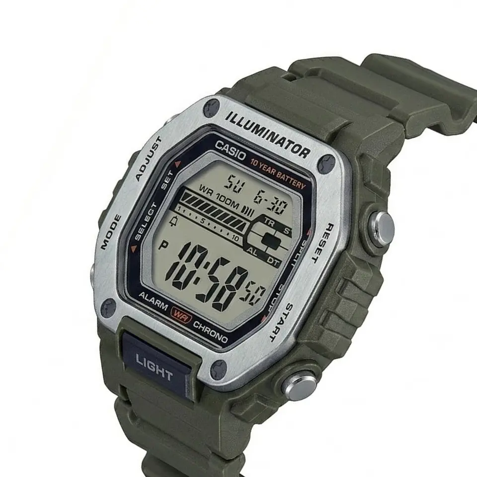 Reloj Digital Casio MWD-110H-3AVDF para Hombre en Resina Color Verde 3