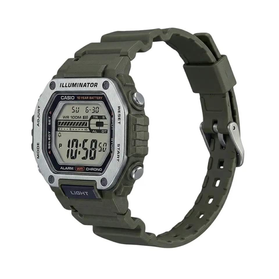Reloj Digital Casio MWD-110H-3AVDF para Hombre en Resina Color Verde 4