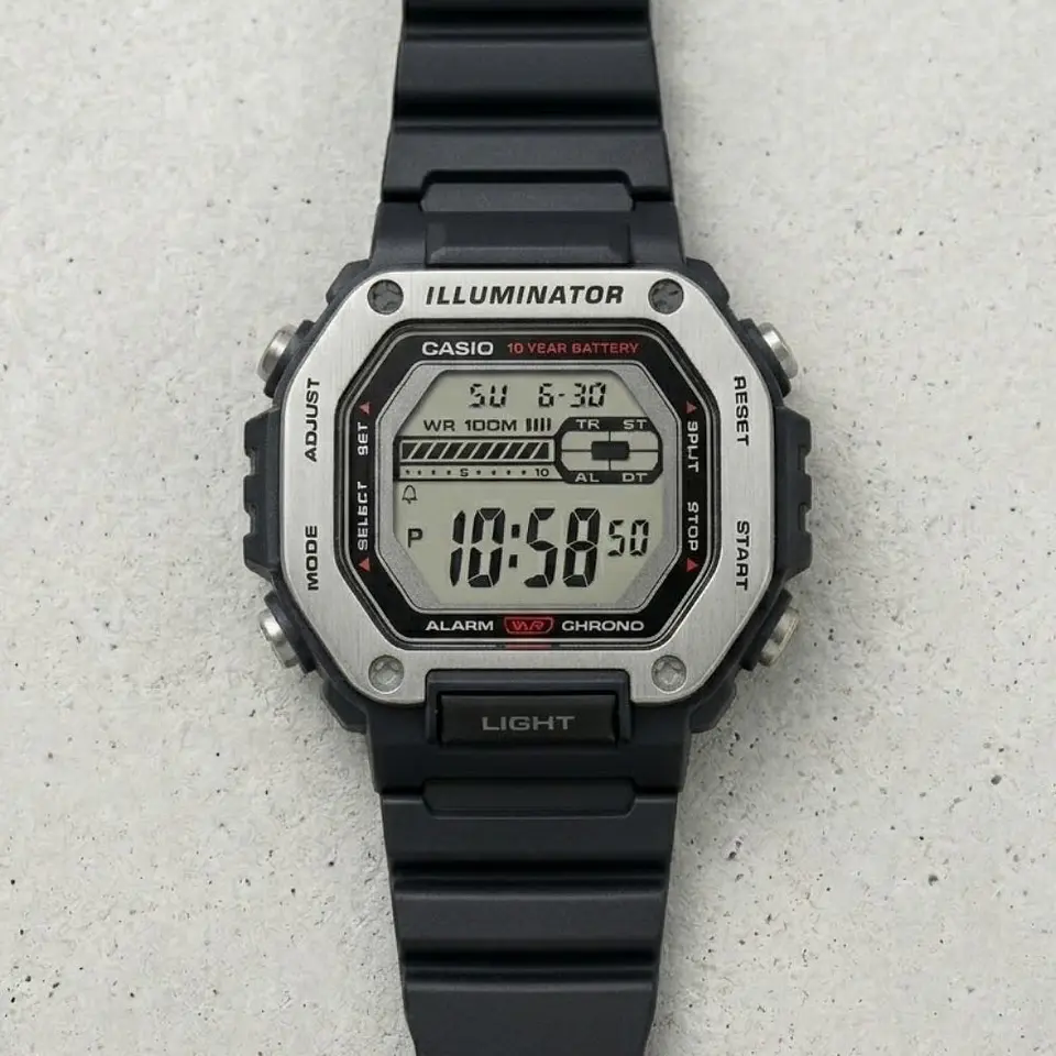 Reloj Analogo Casio MWD-110H-1AVDF para Hombre en Resina Color Negro 5