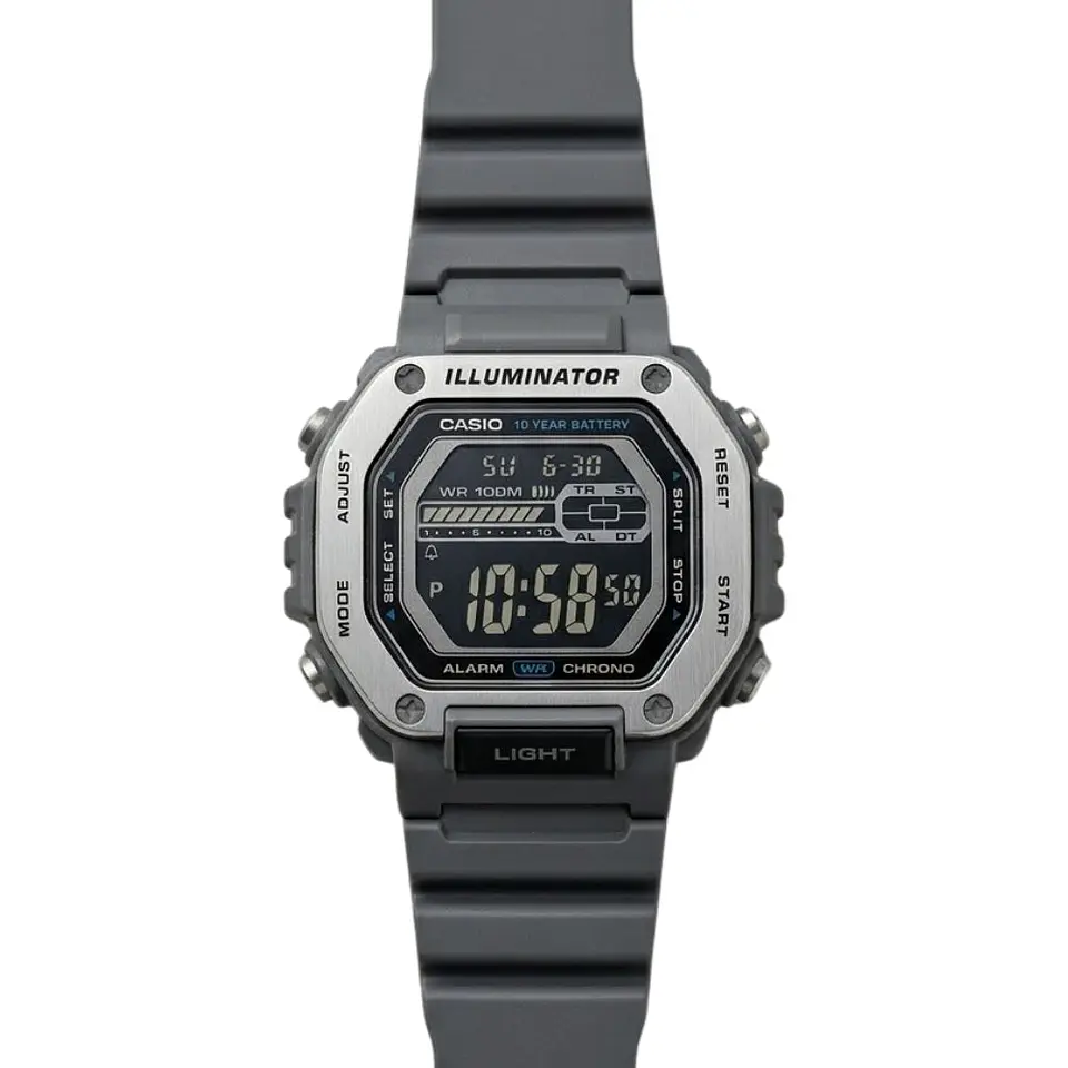 Reloj Digital Casio MWD-110H-8BVDF Para Hombre en Resina Color Negro 4