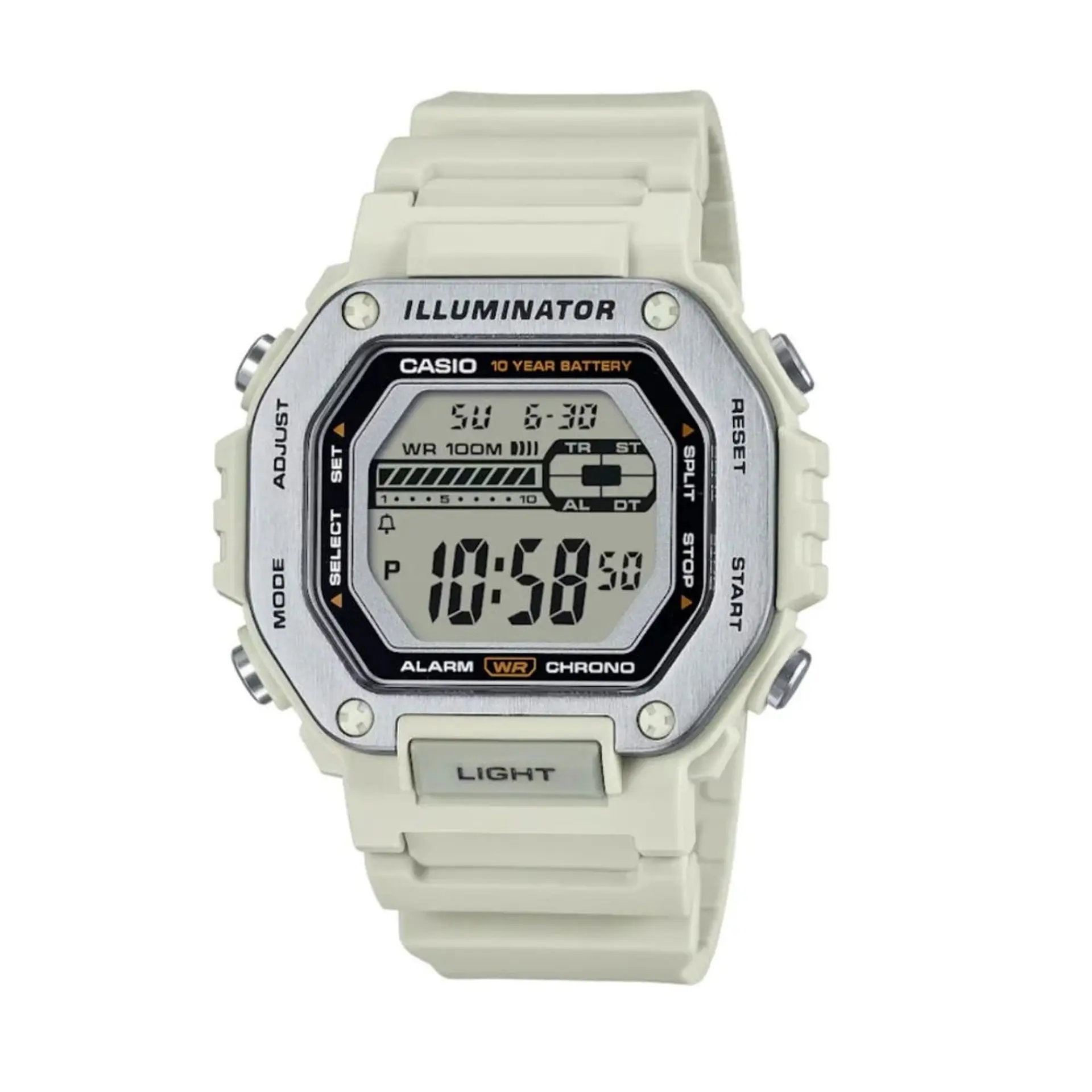 Reloj Digital Casio MWD-110H-8AVDF Para Hombre en Resina Color Blanco 1