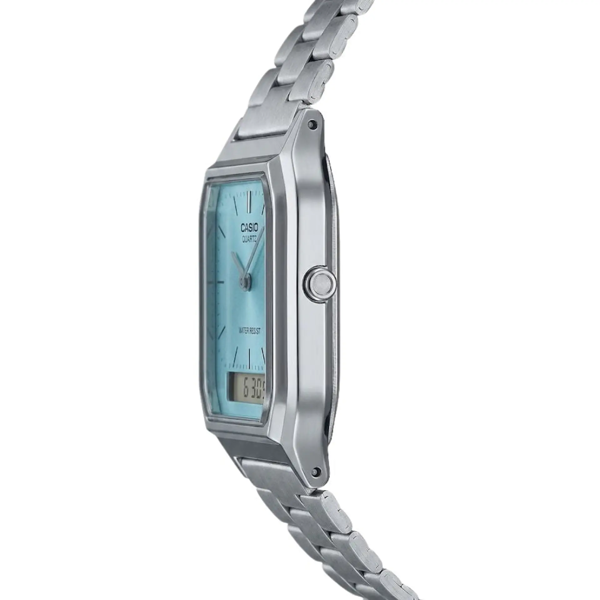 Reloj Digital - Analogo Casio AQ-230A-2A1 Unisex en Acero Color Plateado 3