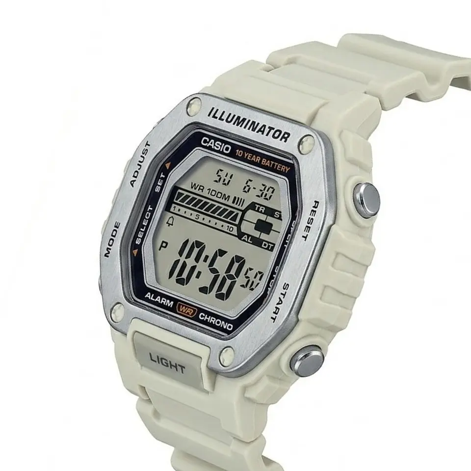 Reloj Digital Casio MWD-110H-8AVDF Para Hombre en Resina Color Blanco 3