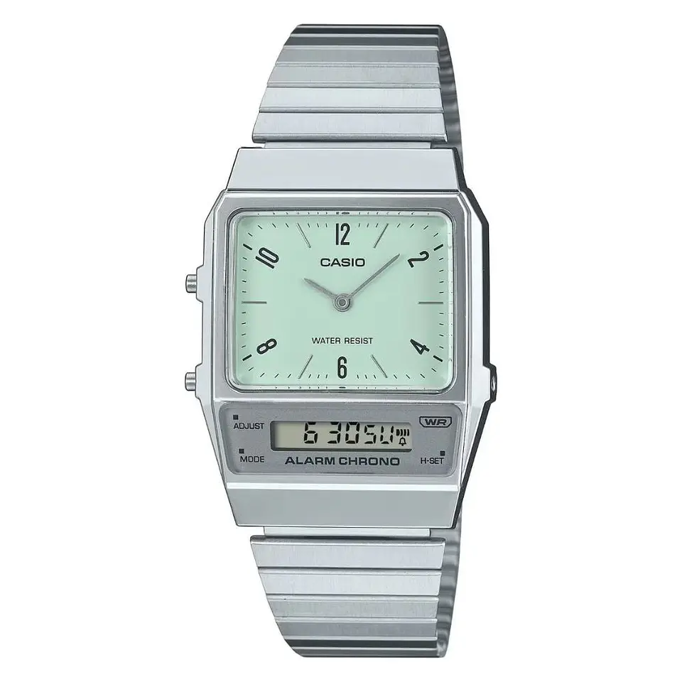 Reloj Digital - Analogo Casio AQ-800E-3ADF Para Hombre en Acero Color Plateado 1