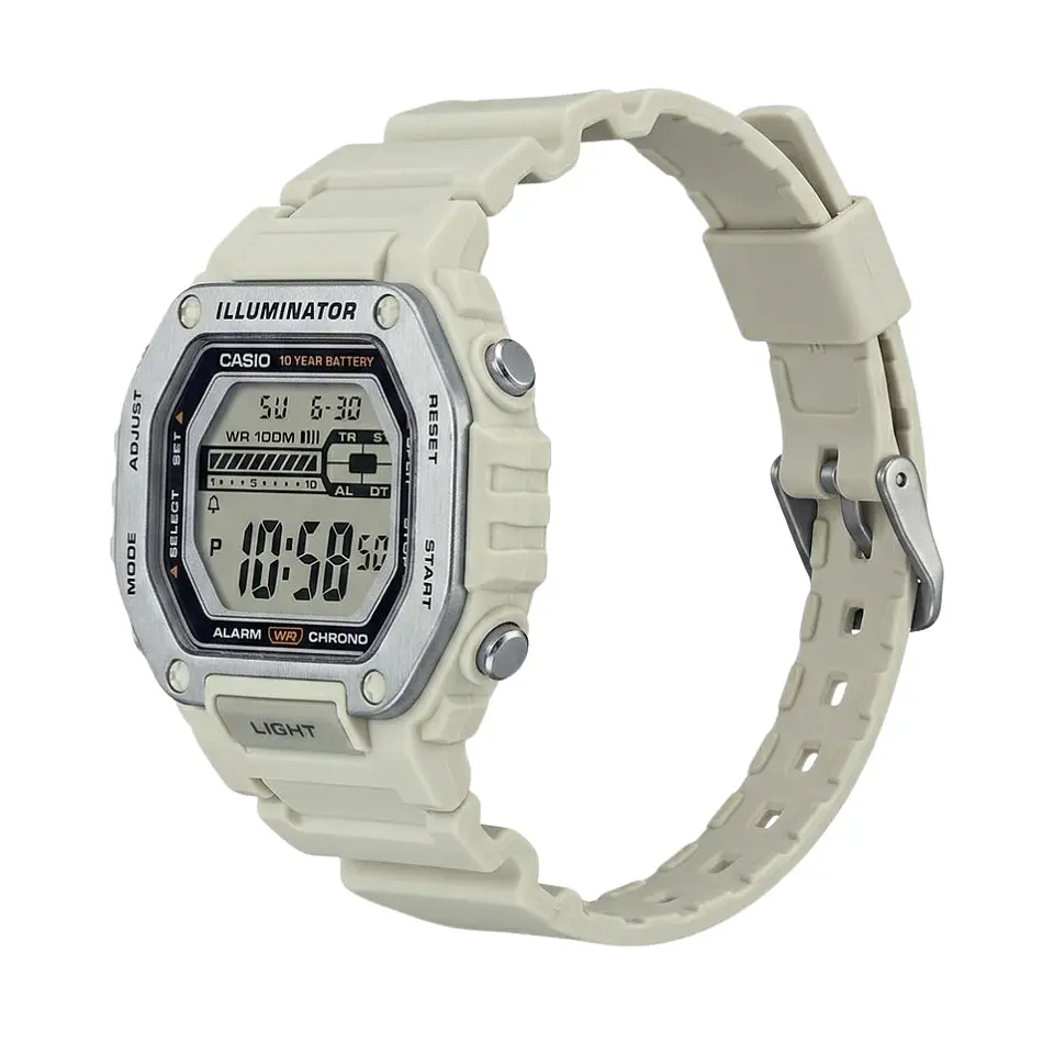 Reloj Digital Casio MWD-110H-8AVDF Para Hombre en Resina Color Blanco 4