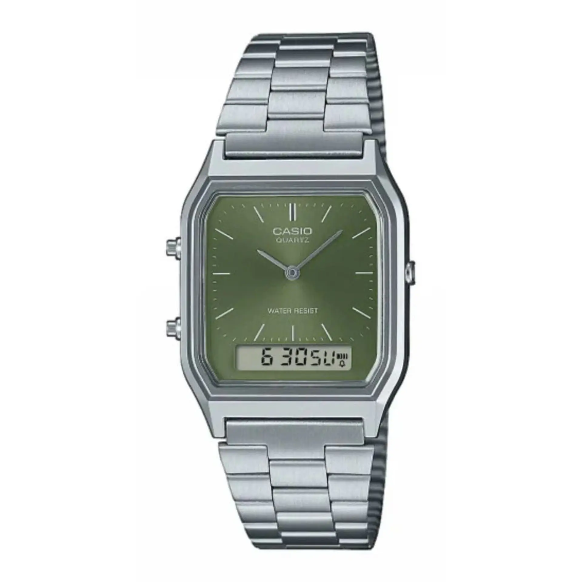 Reloj Digital - Analogo Casio AQ-230A-3AMQYDF Unisex en Acero Color Plateado 1