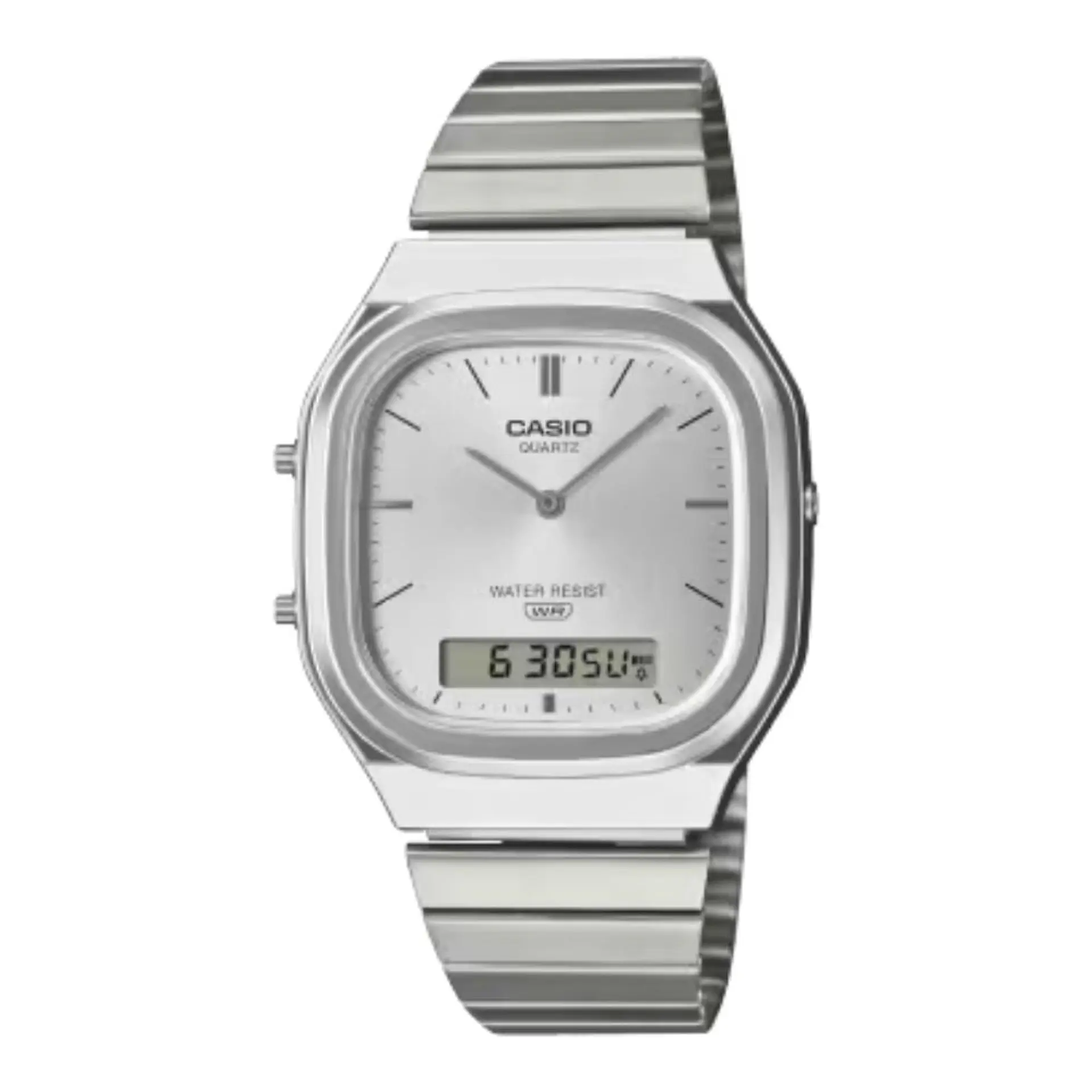 Reloj Digital - Analogo Casio AQ-240E-7ADF Unisex en Acero Color Plateado 1