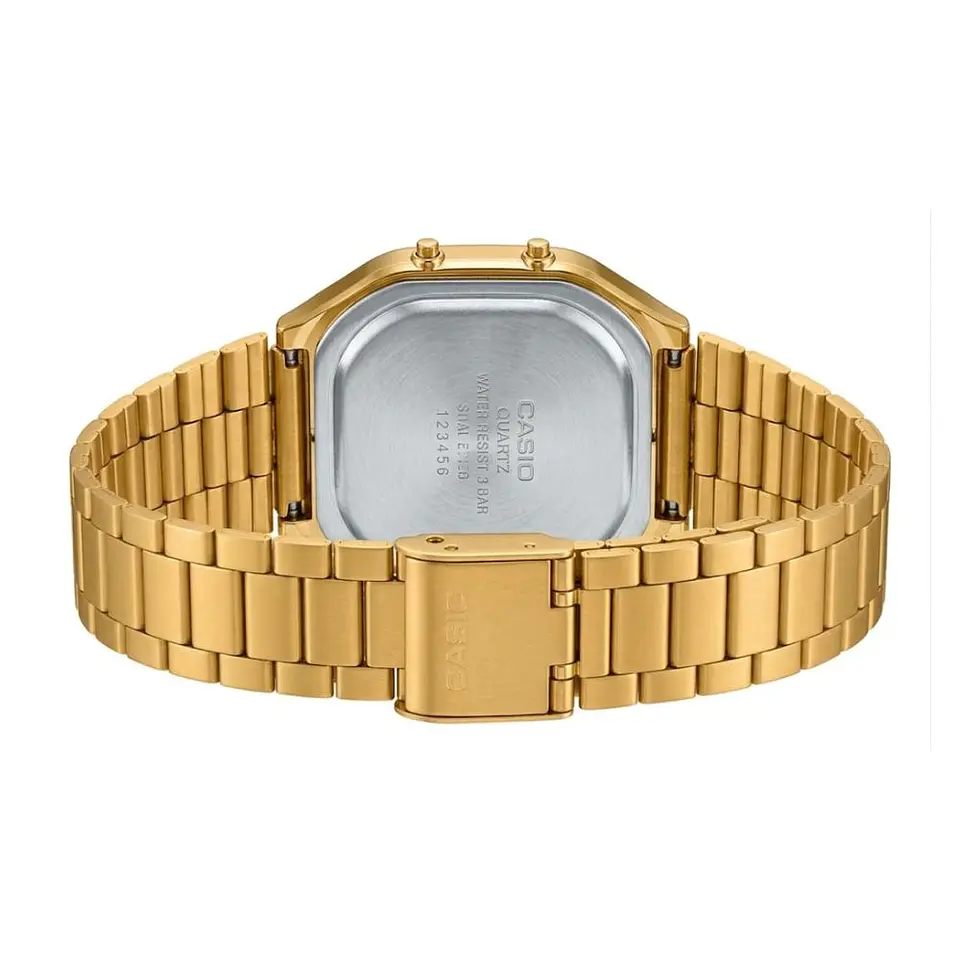 Reloj Digital - Analogo Casio AQ-240EG-9ADF Unisex en Acero Color Dorado 2