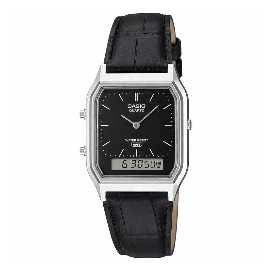 Reloj Digital - Analogo Casio AQ-230EL-1ADF Para Hombre en Acero Color Negro 1
