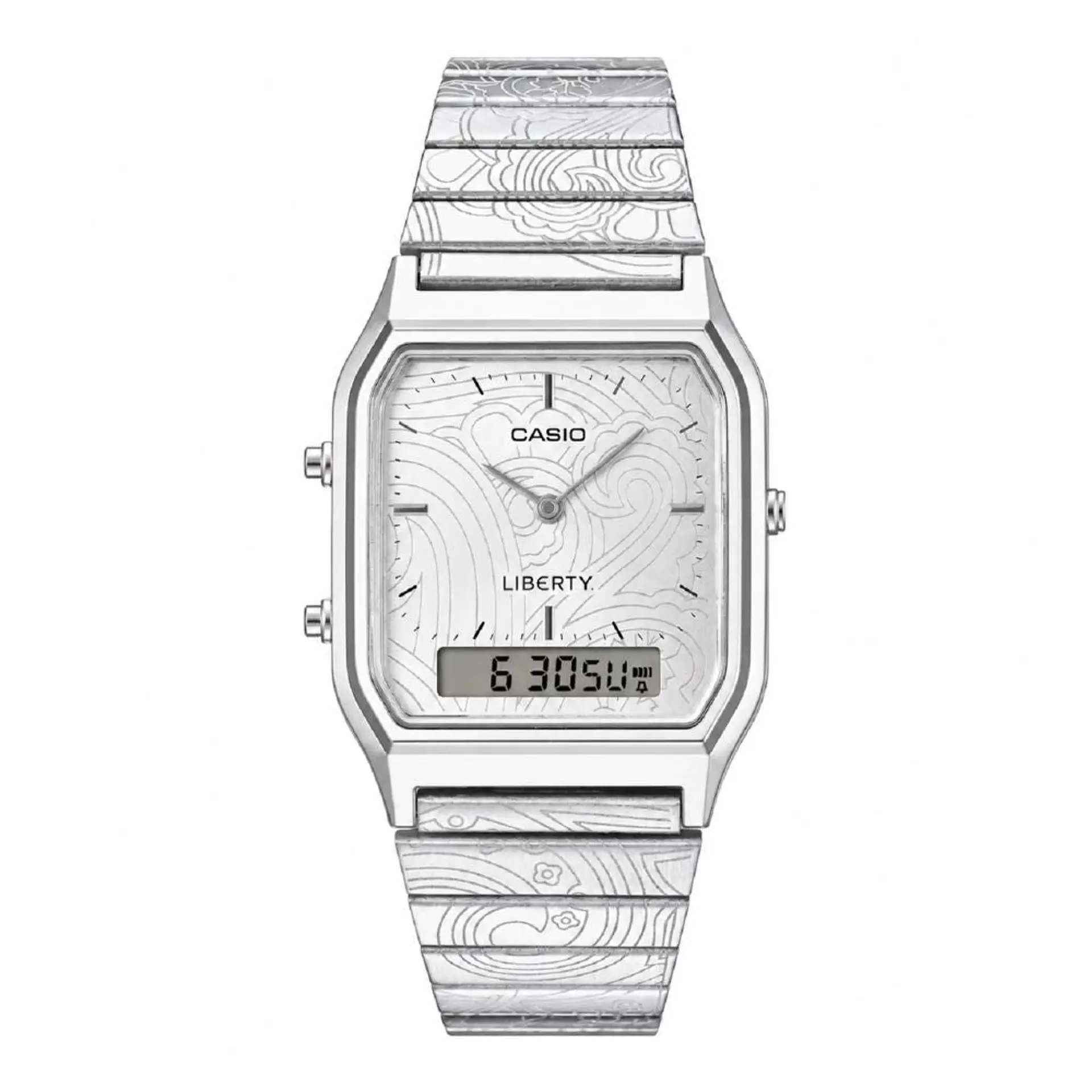 Reloj Digital - Analogo Casio AQ-230ELT-7ADR Unisex en Acero Color Plateado 1