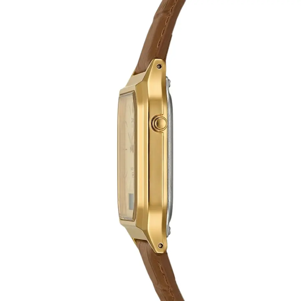 Reloj Digital - Analogo Casio AQ-230EGL-9ADF Para Hombre en Cuero Color Marron 3
