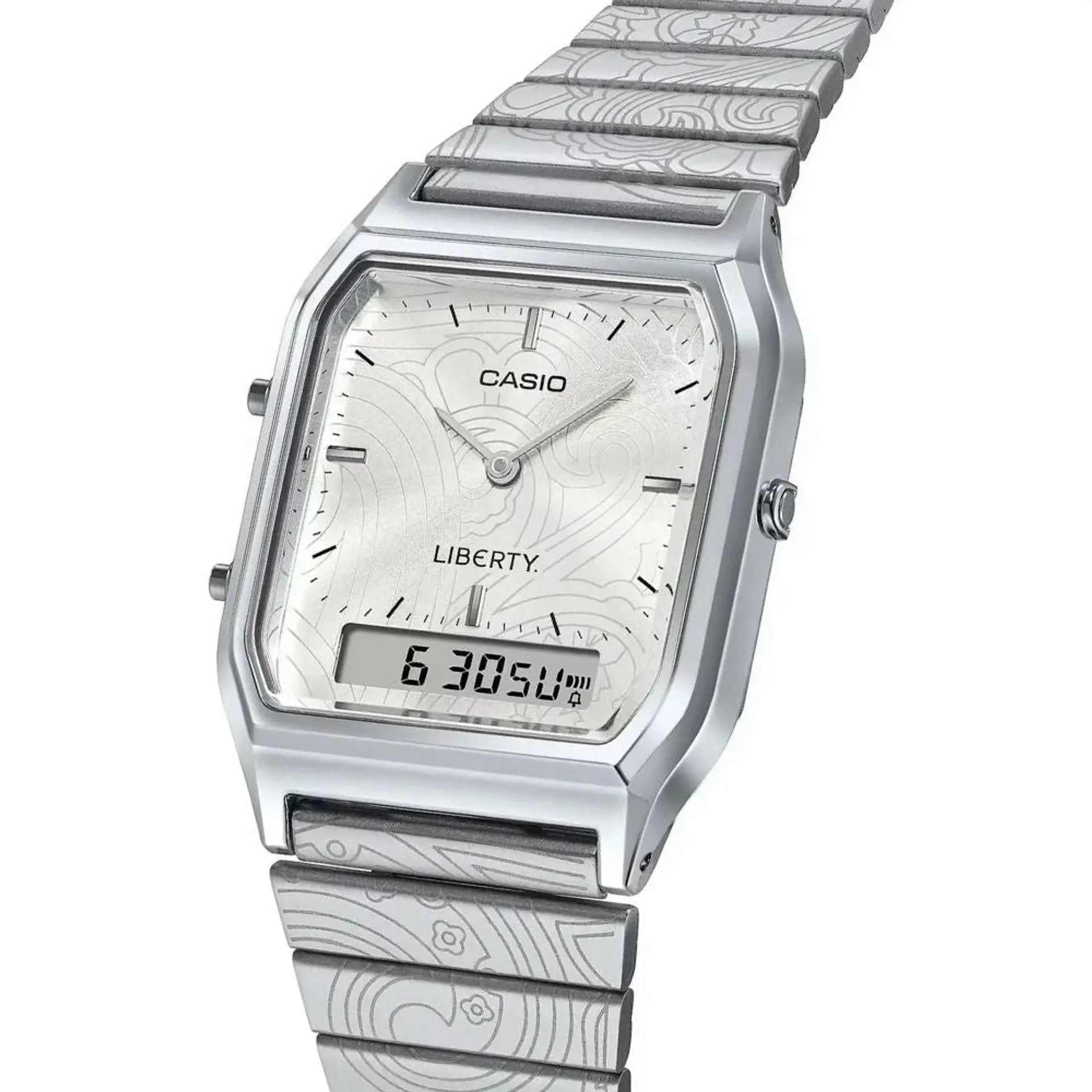 Reloj Digital - Analogo Casio AQ-230ELT-7ADR Unisex en Acero Color Plateado 3