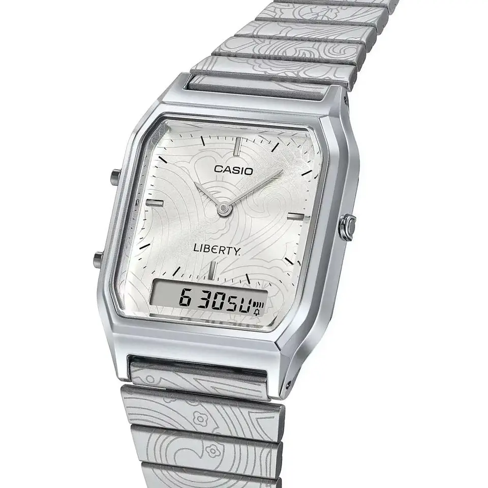 Reloj Digital - Analogo Casio AQ-230ELT-7ADR Unisex en Acero Color Plateado 3