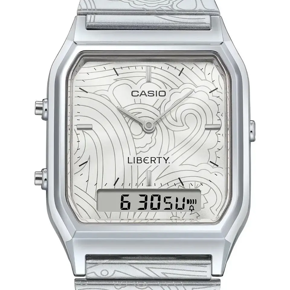 Reloj Digital - Analogo Casio AQ-230ELT-7ADR Unisex en Acero Color Plateado 4