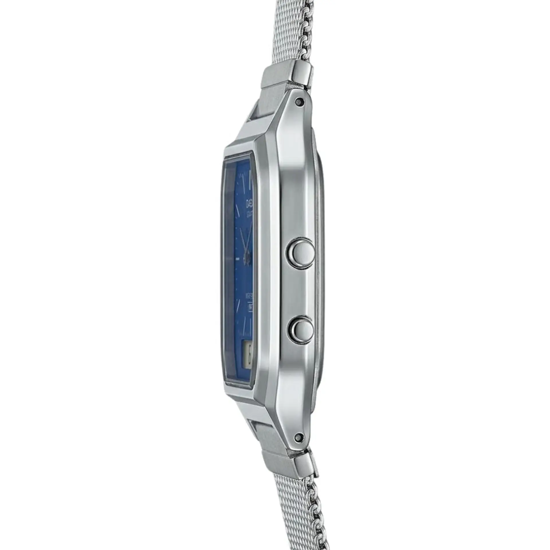 Reloj Digital - Analogo Casio AQ-230EM-2ADF Para Hombre en Acero Color Plateado 3