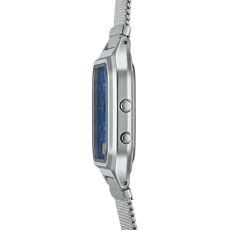 Reloj Digital - Analogo Casio AQ-230EM-2ADF Para Hombre en Acero Color Plateado 3