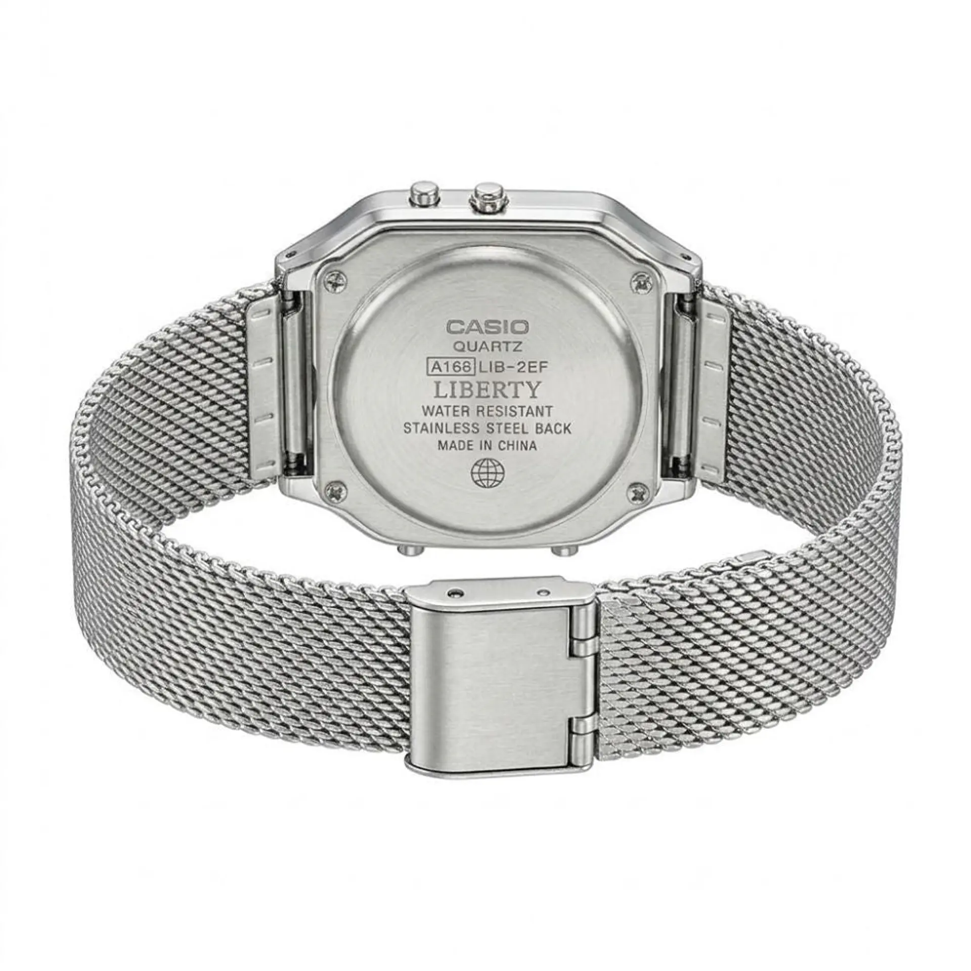 Reloj Digital - Analogo Casio AQ-230EM-7ADF Para Hombre en Acero Color Plateado 2