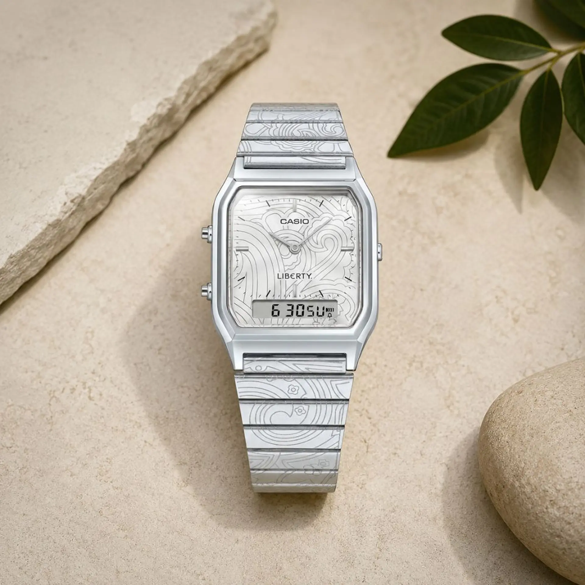 Reloj Digital - Analogo Casio AQ-230ELT-7ADR Unisex en Acero Color Plateado 5
