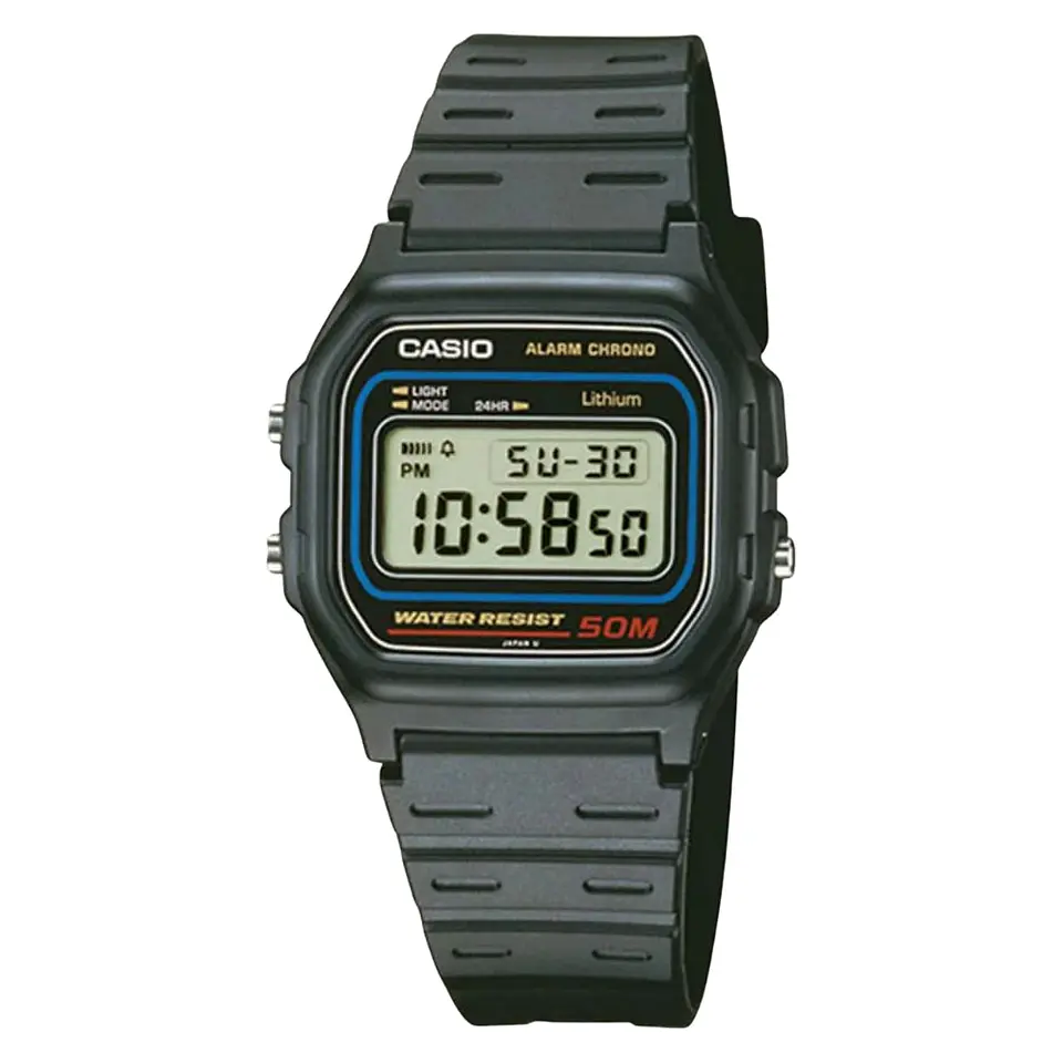 Reloj Digital Casio W_59_1V Para Hombre en Resina Color Negro 1