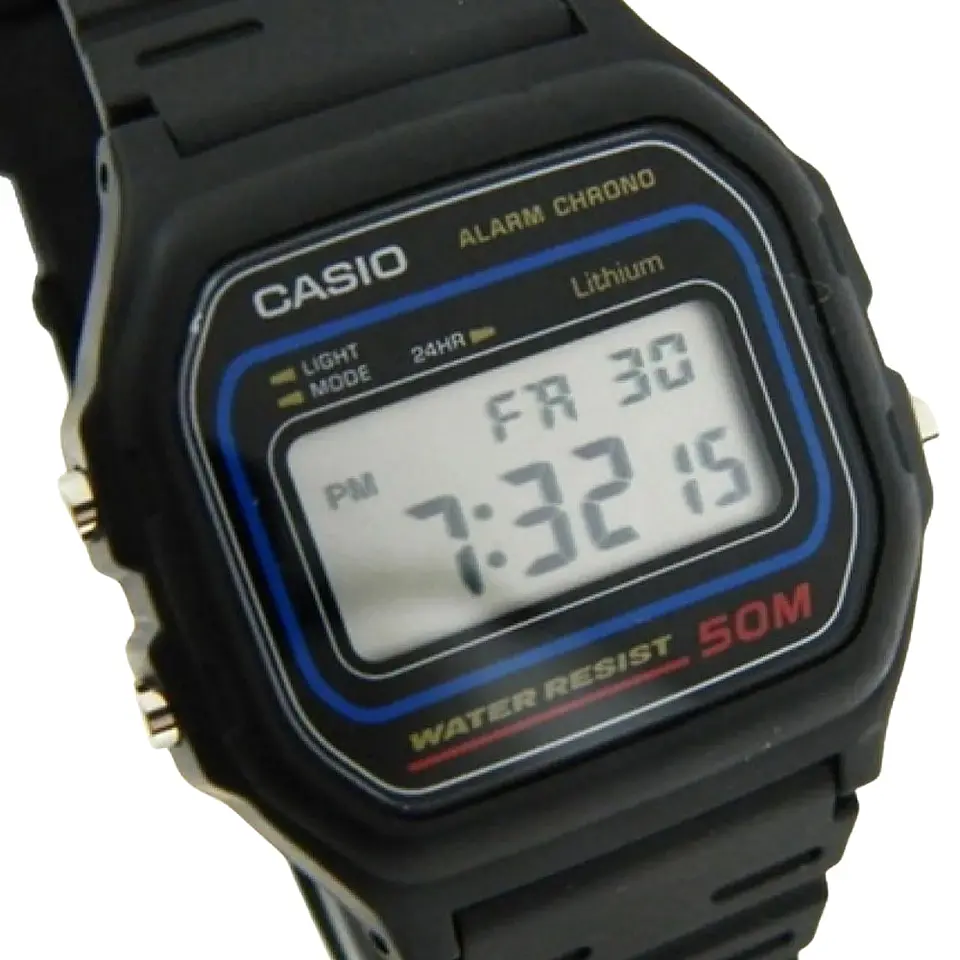 Reloj Digital Casio W_59_1V Para Hombre en Resina Color Negro 3