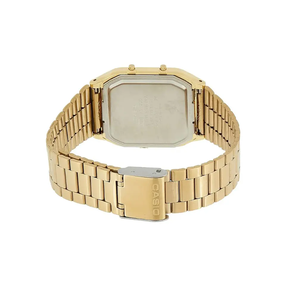 Reloj Digital - Analogo Casio AQ_230GA_9B Para Hombre en Acero Color Dorado 2