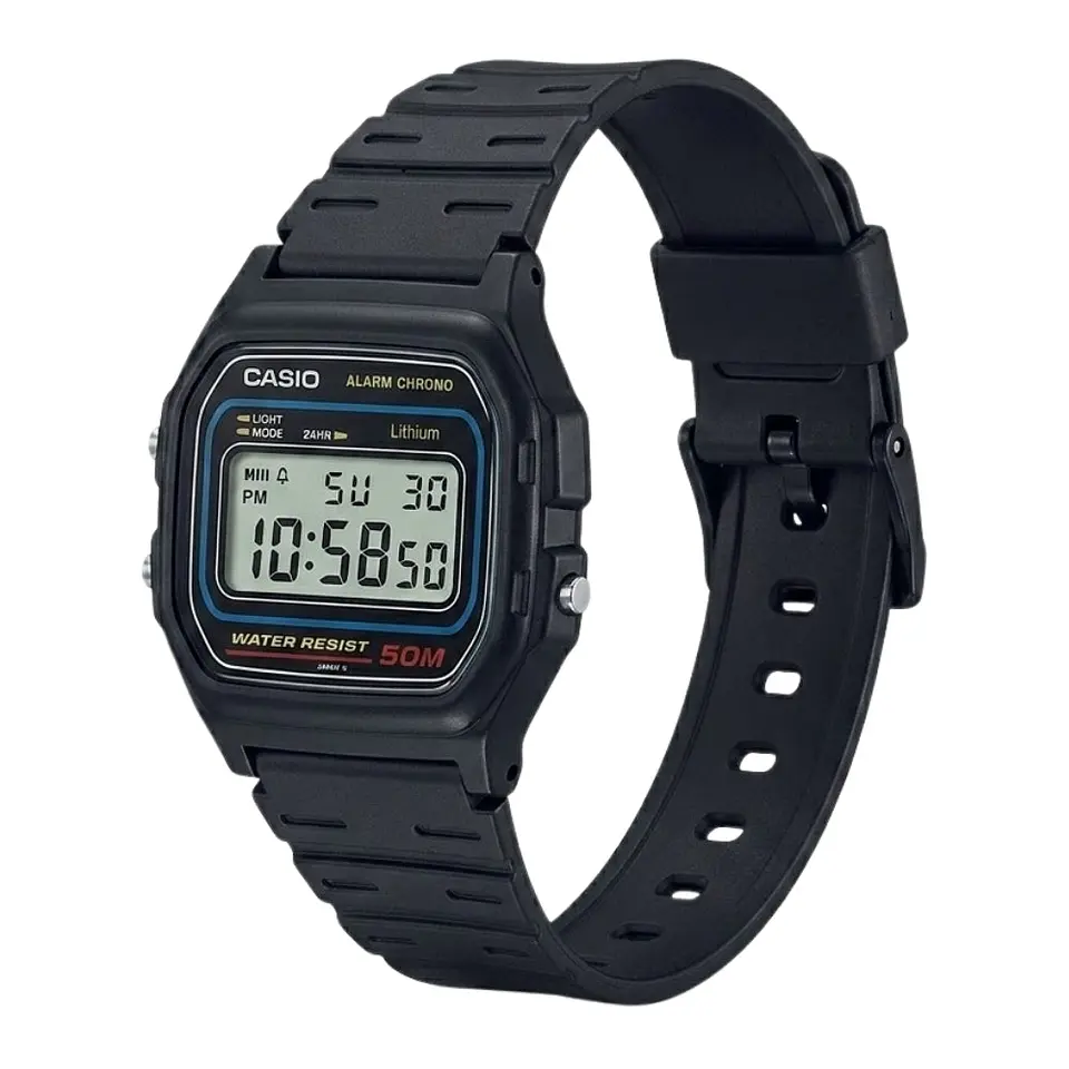 Reloj Digital Casio W_59_1V Para Hombre en Resina Color Negro 4