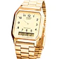 Reloj Digital - Analogo Casio AQ_230GA_9B Para Hombre en Acero Color Dorado - Miniatura 4