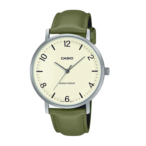 Reloj Analogo Casio MTP-VT03L-7BDF Para Hombre en Acero Color Verde