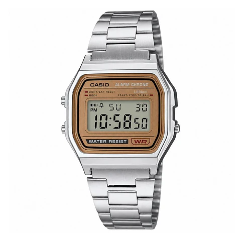 Reloj Digital Casio A158WEA-9DF Para Mujer en Acero Color Plateado