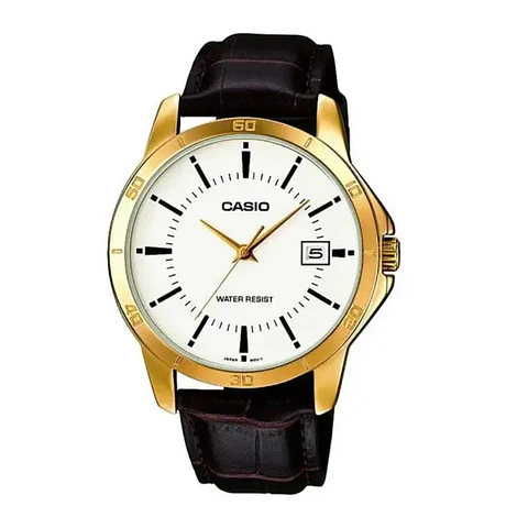 Reloj Analogo Casio MTP-V004GL-7AUDF Para Hombre en Acero Color Dorado