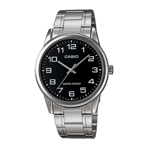 Reloj Analogo Casio MTP_V001D_1B Para Hombre en Acero Color Plateado