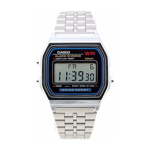 Reloj Digital Casio A_159W_N1 Unisex en Acero Color Plateado