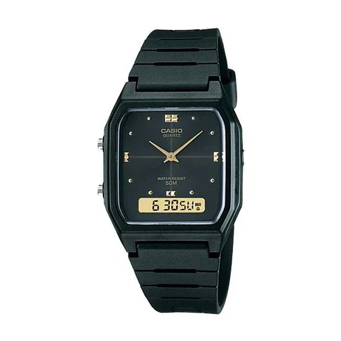 Reloj Digital - Analogo Casio AW-48HE-1AV Unisex en Acero Color Negro