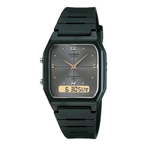 Reloj Digital - Analogo Casio AW-48HE-8AV Para Hombre en Acero Color Negro