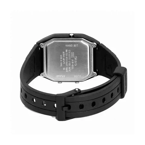 Reloj Digital - Analogo Casio AW-48HE-8AV Para Hombre en Acero Color Negro