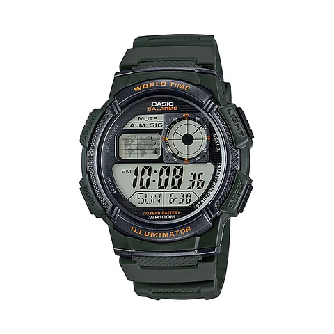 Reloj Digital Casio AE_1000W_3AV Para Hombre en Resina Color Negro