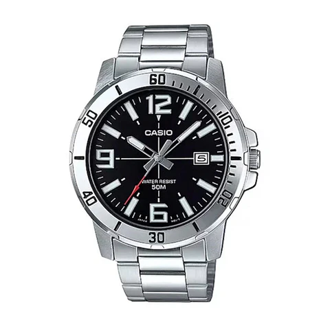 Reloj Analogo Casio MTP-VD01D-1BVUDF Para Hombre en Acero Color Plateado