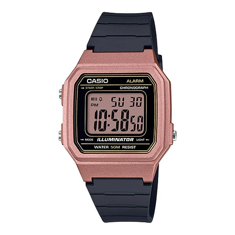 Reloj Digital Casio W217HM-5AVDF Unisex en Resina Color Rosado