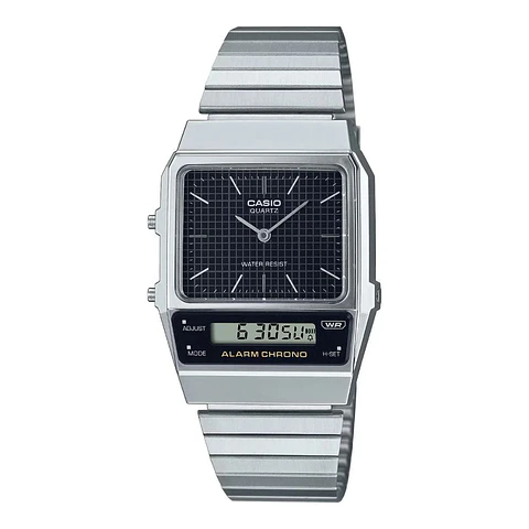 Reloj Digital Casio AQ-800E-1ADF para Hombre en Acero Color Plateado