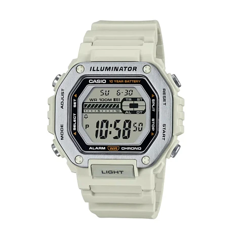 Reloj Digital Casio MWD-110H-8AVDF Para Hombre en Resina Color Blanco