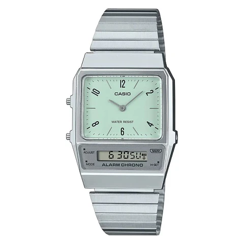 Reloj Digital - Analogo Casio AQ-800E-3ADF Para Hombre en Acero Color Plateado