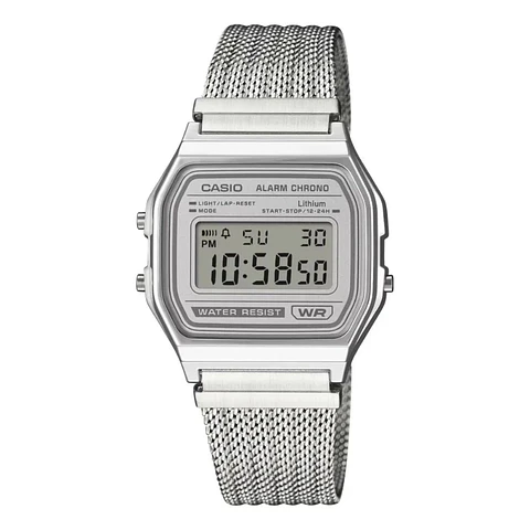 Reloj Digital Casio A158WEA-7DF Mujer en Acero Color Plateado