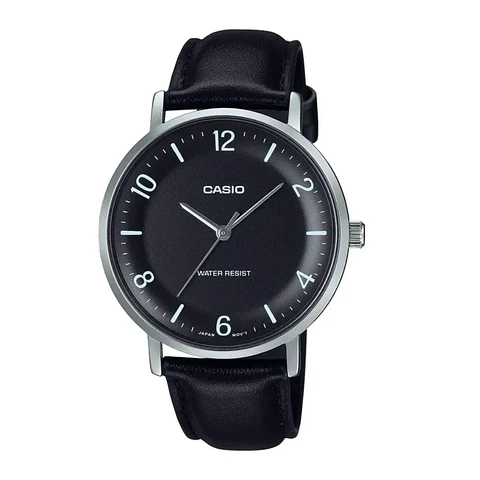 Reloj Analogo Casio MTP-VT03L-1BDF Para Hombre en Acero Color Negro