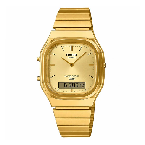 Reloj Digital - Analogo Casio AQ-240EG-9ADF Unisex en Acero Color Dorado